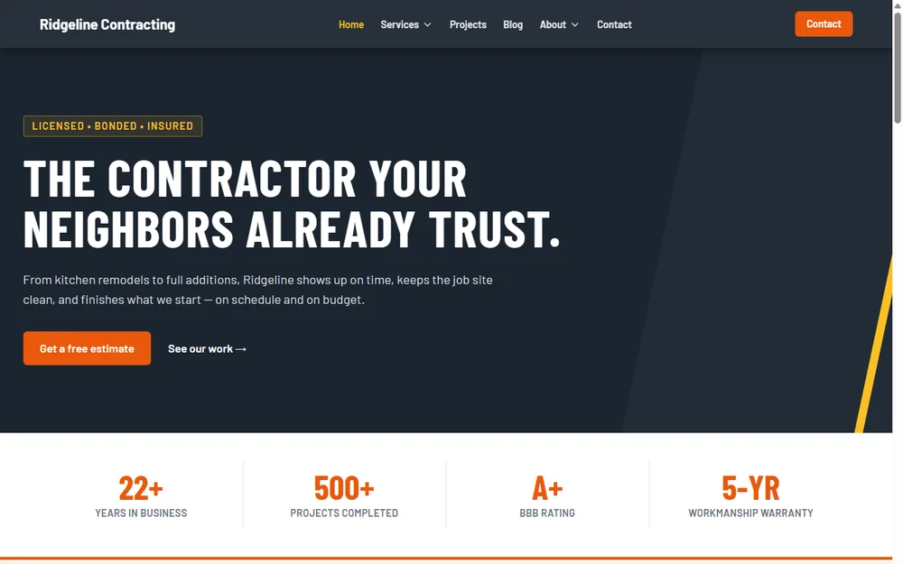 Contractor Site